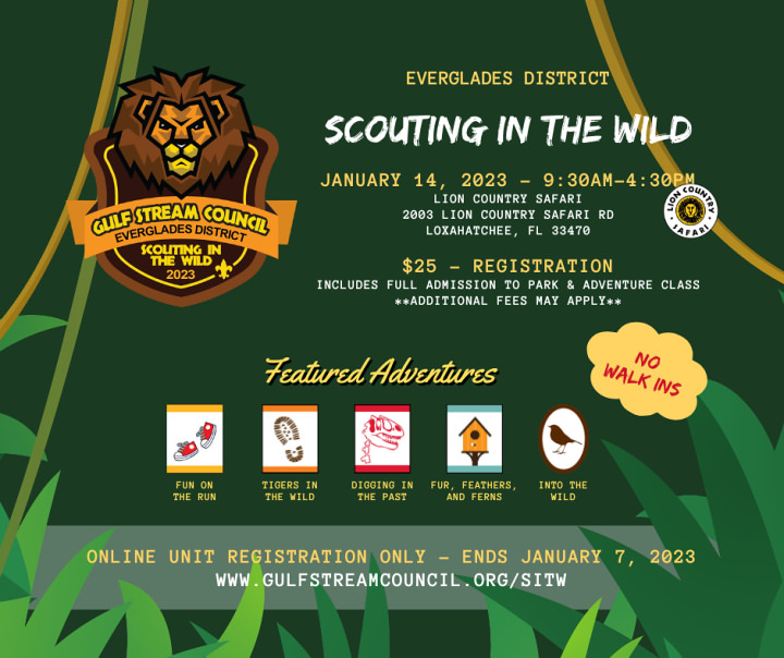 Scouting in the Wild (Cub Scouts) Gulf Stream Council, BSA